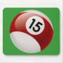 NUMBER 15 BILLARDS BALL MOUSE PAD