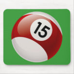 NUMBER 15 BILLARDS BALL mousepads