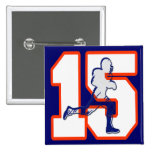 Number 15 Football Player Buttons