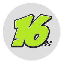 Number 16 - Sticker