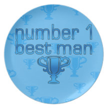 Number 1 Best Man Party Plates