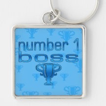 Number 1 Boss in Blue Key Chains