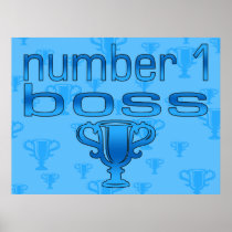 Number 1 Boss in Blue Posters