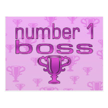 Number 1 Boss in Pink Postcard