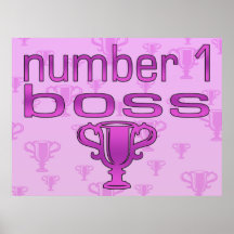 Number 1 Boss in Pink Print