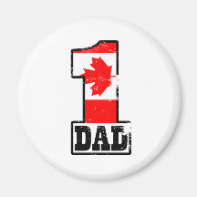 Number 1 Canadian Dad Refrigerator Magnets