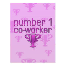 Number 1 Co-Worker in Pink Postcards