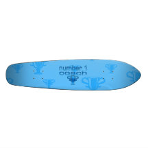 Number 1 Coach in Blue Custom Skateboard