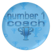 Number 1 Coach in Blue Dinner Plates