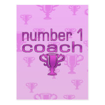 Number 1 Coach in Pink Post Cards