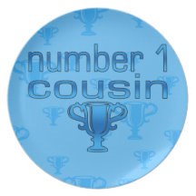 Number 1 Cousin in Blue Dinner Plates