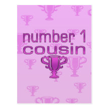 Number 1 Cousin in Pink Post Cards