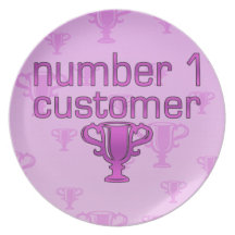 Number 1 Customer in Pink Plate