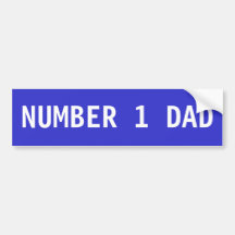 Number 1 Dad Bumper Stickers