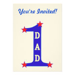 Number #1 Dad Custom Announcements