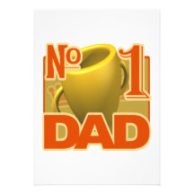 Number 1 Dad Custom Invitations