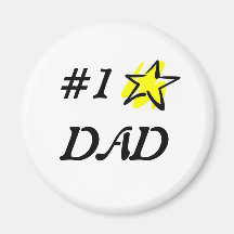 Number 1 Dad Fridge Magnet