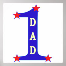 Number #1 Dad Posters