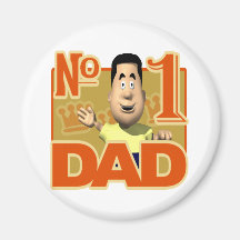 Number 1 Dad Refrigerator Magnet