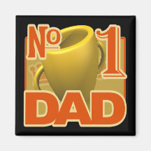 Number 1 Dad Refrigerator Magnets