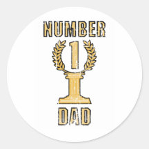 Number 1 Dad Stickers