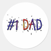 Number 1 Dad Stickers