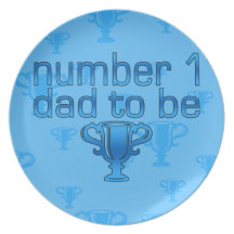 Number 1 Dad to Be Dinner Plate