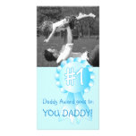 Number 1 Daddy Award (Blue) Personalized Photo Card