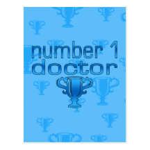 Number 1 Doctor in Blue Post Card