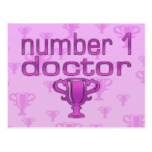 Number 1 Doctor in Pink Postcards