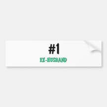Number 1 Ex-Husband Bumper Sticker