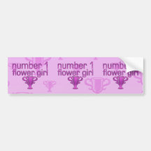 Number 1 Flower Girl Bumper Sticker