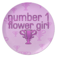 Number 1 Flower Girl Dinner Plate