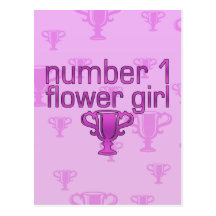 Number 1 Flower Girl Post Cards
