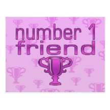 Number 1 Friend in Pink Post Card