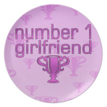 Number 1 Girlfriend Party Plate