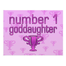 Number 1 Goddaughter Postcard