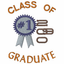 Number 1 Grad Graduation  Embroidered