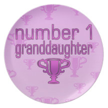 Number 1 Granddaughter Dinner Plate