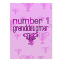 Number 1 Granddaughter Postcard
