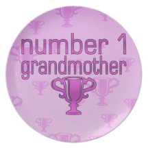 Number 1 Grandmother Plate
