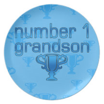 Number 1 Grandson Plate