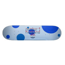 Number 1 Husband in American Flag Colours Skate Deck