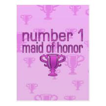 Number 1 Maid of Honour Post Card