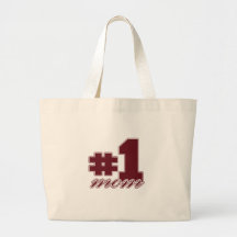 Number 1 Mom Canvas Bags