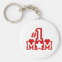 Number 1 Mom Key Chain