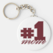 Number 1 Mom Keychains