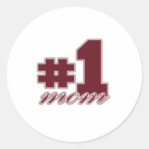 Number 1 Mom Round Sticker