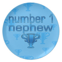 Number 1 Nephew Party Plate