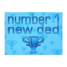 Number 1 New Dad Gallery Wrapped Canvas